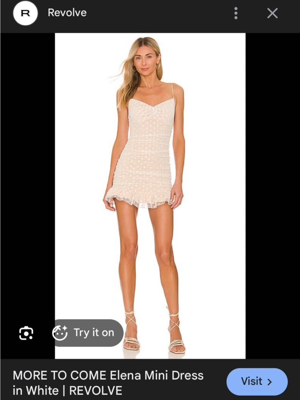 REVOLVE Mini Dress in Cream-White